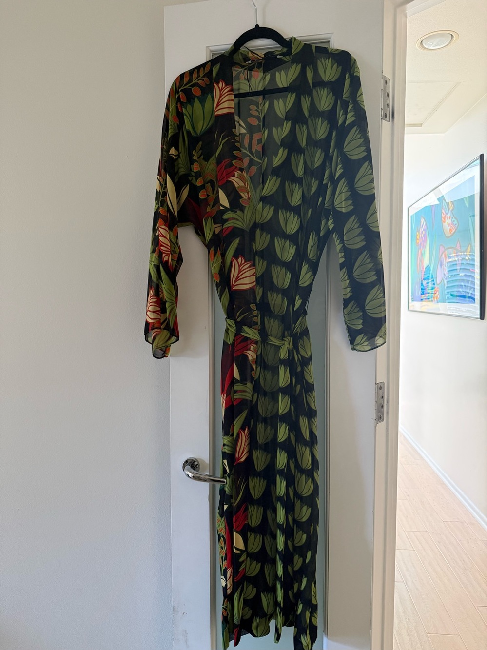 Zara multicolored chiffon maxi dress XL NWOT